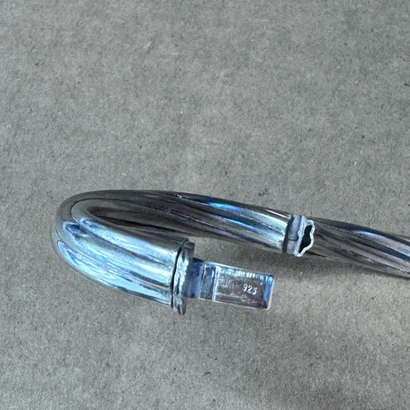 Silver Twist Bangle Bracelet Sterling 925